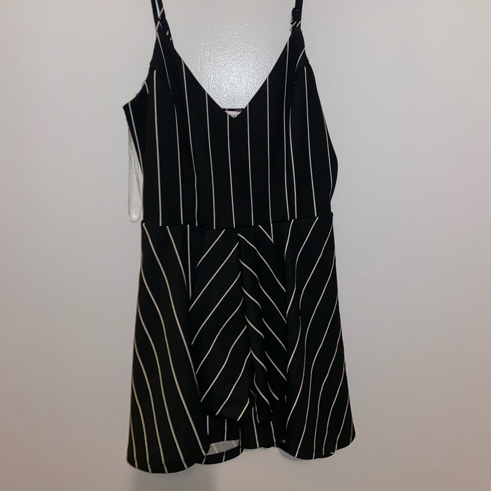 Purple Snow Black Romper in a medium